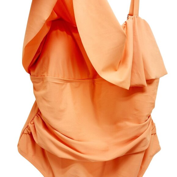 CUPSHE Women's Swimsuit Ruffle Trim Belly Concealing One Piece Swimwear Size 2X - Picture 8 of 13